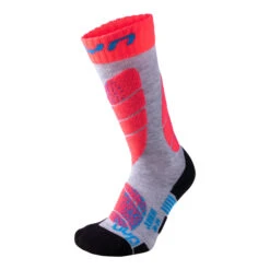 SKI SOCKS JUNIOR GREY/CORAL – UYN