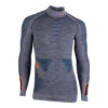 MAN AMBITYON SHIRT Black/Atlantic/Orange TURTLE NECK – UYN -Ski Club Magasin U100053 B456 front 1