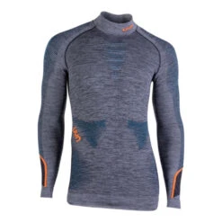 MAN AMBITYON SHIRT Black/Atlantic/Orange TURTLE NECK – UYN