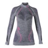 LADY AMBITYON SHIRT Black Melange Purple TURTLE NECK – UYN -Ski Club Magasin U100055 B473 front 1